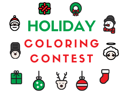 Holiday Icons, Holiday Coloring Contest