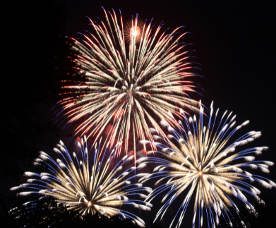 Fireworks in the sky