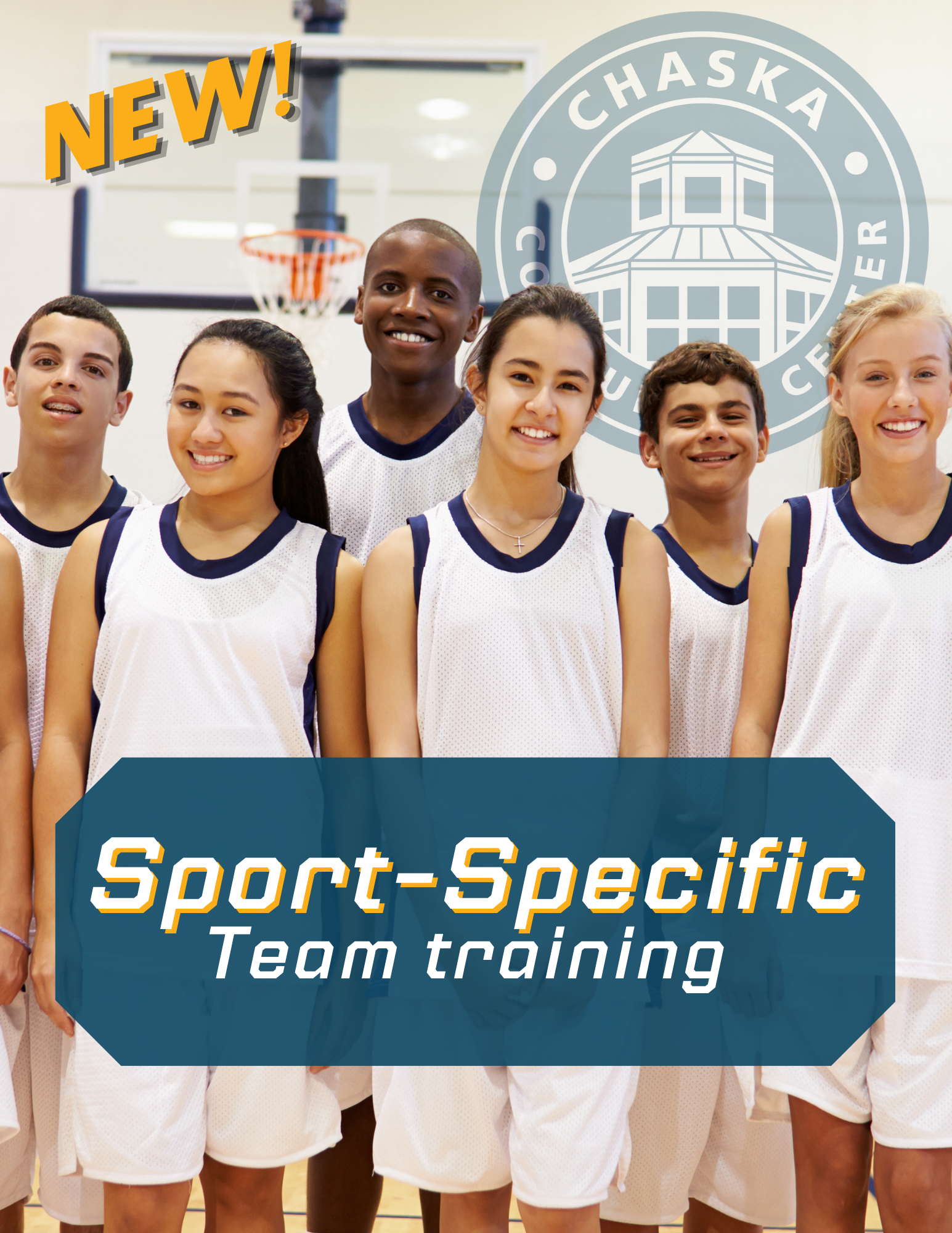 Team wearing white jerseys - sport specific team training avaliable